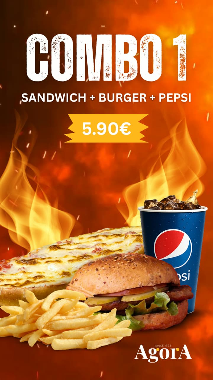 Combo 1 - Sandwich + Burger + Pepsi
