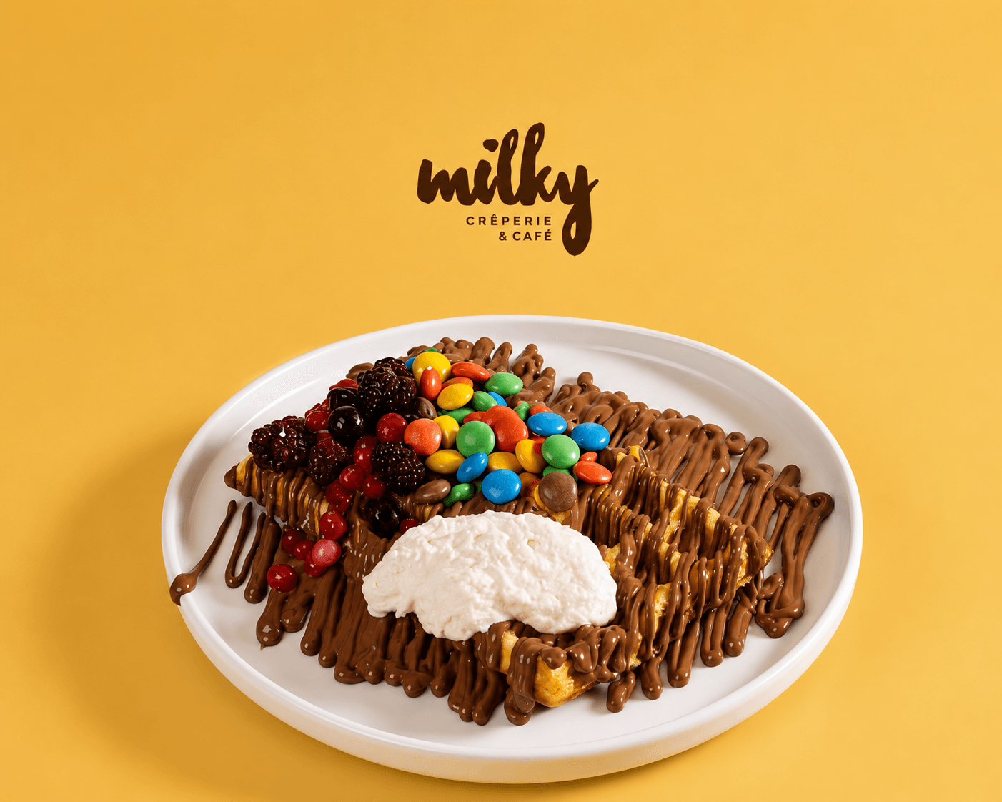 63.Waffle Nutella & M&M's
